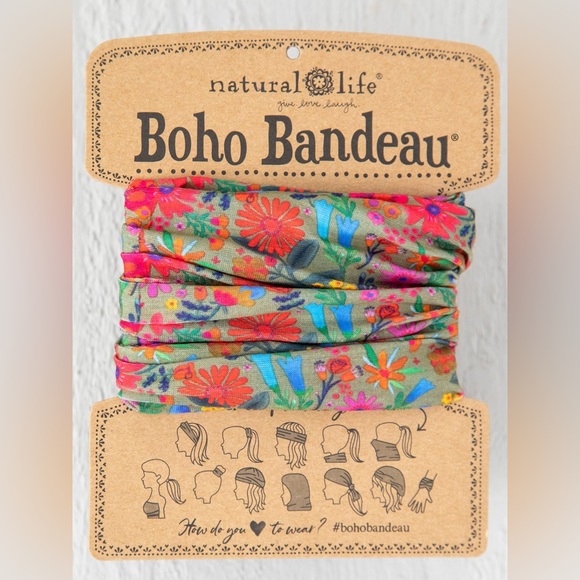 Natural Life Boho Bandeau Floral Daisy Multi One Size - Picture 2 of 5